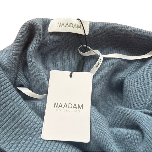 Naadam Cashmere Wool Blend Knit Dress In Slate Blue Size M - Picture 12 of 16